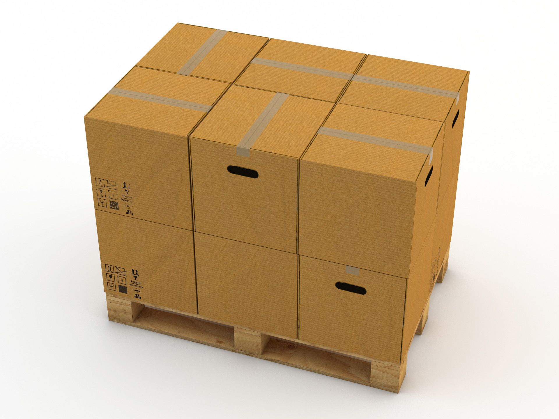 Pallet boxes 3d model