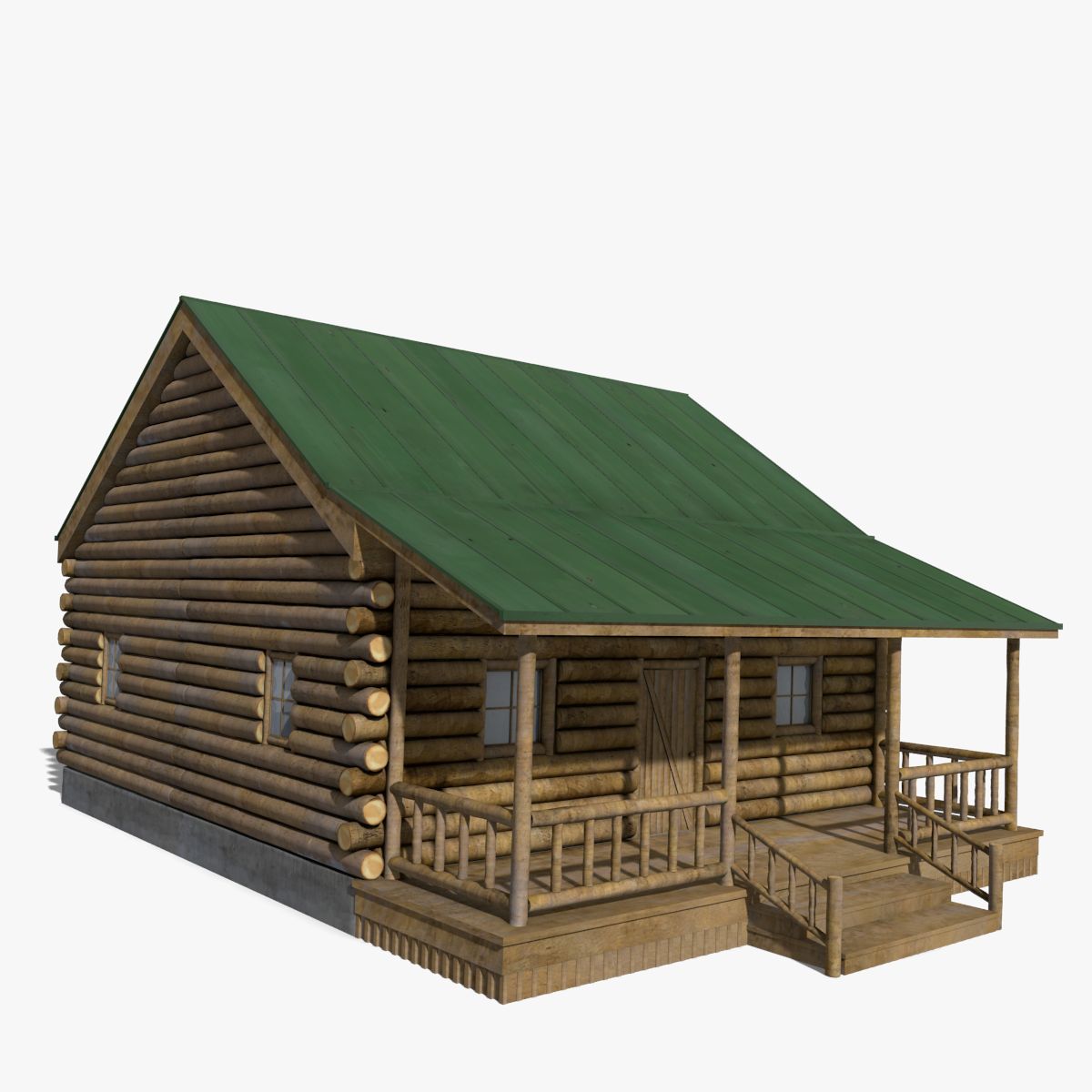 Cabane en rondins 3d model