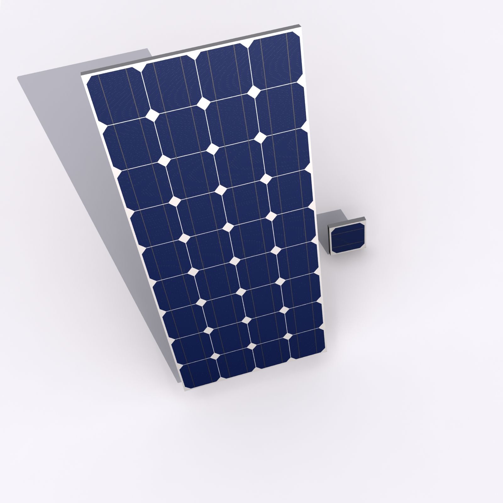 Panel solar modelo 3d