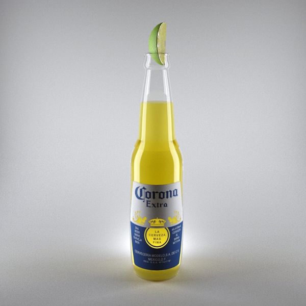 Corona beer royalty-free 3d model - Preview no. 2