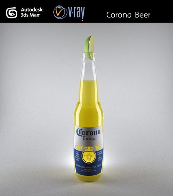 Corona beer royalty-free 3d model - Preview no. 1