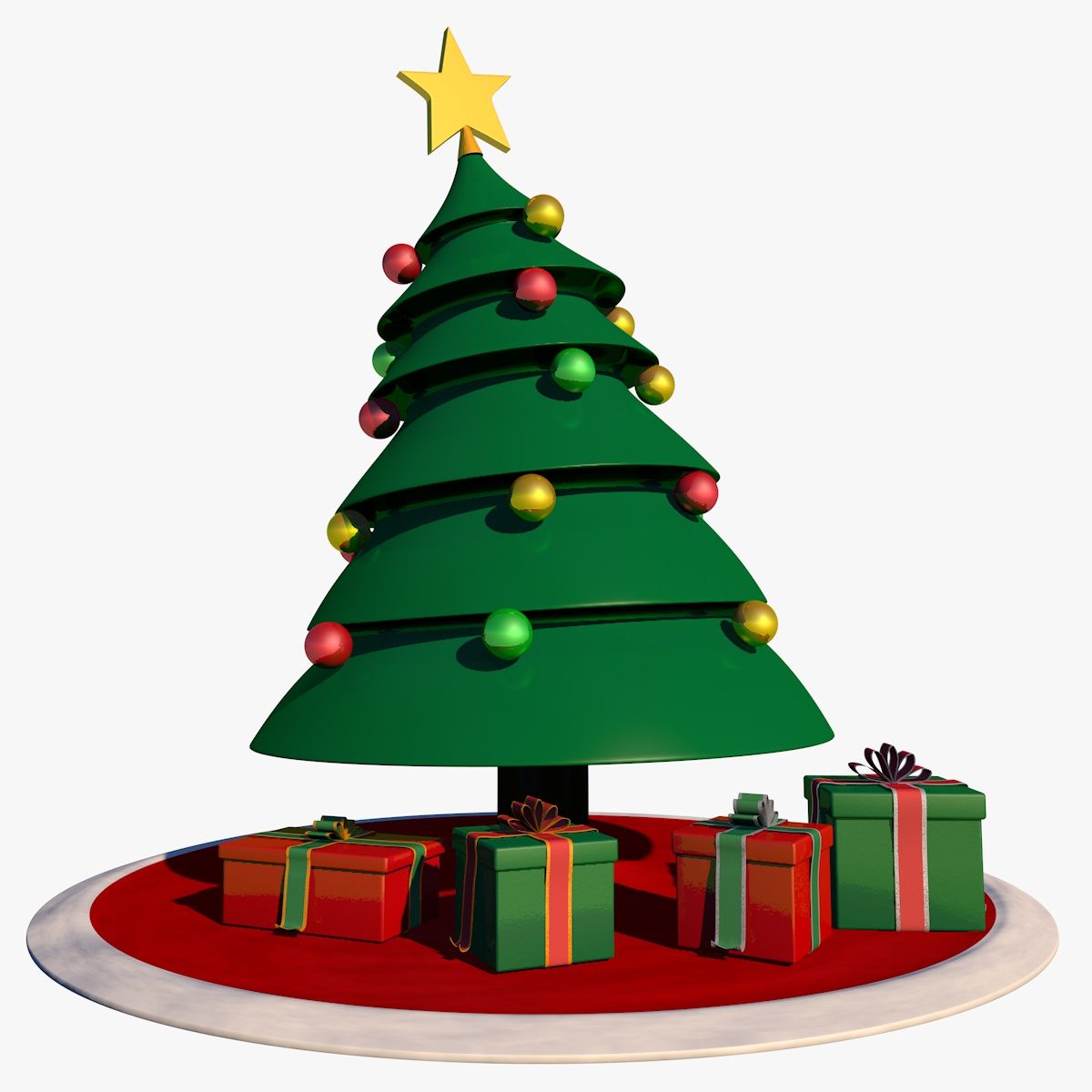 Christmas Tree Scene 3d model