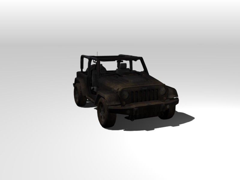 Vuile jeep 3d model