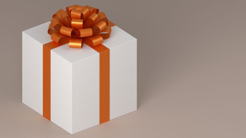 Simple Present Box royalty-free 3d model - Preview no. 4