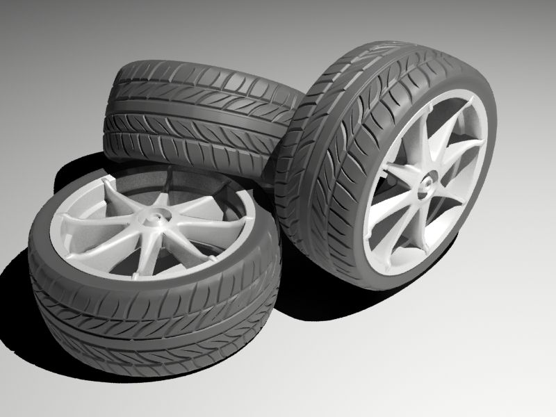 car tire 3d model