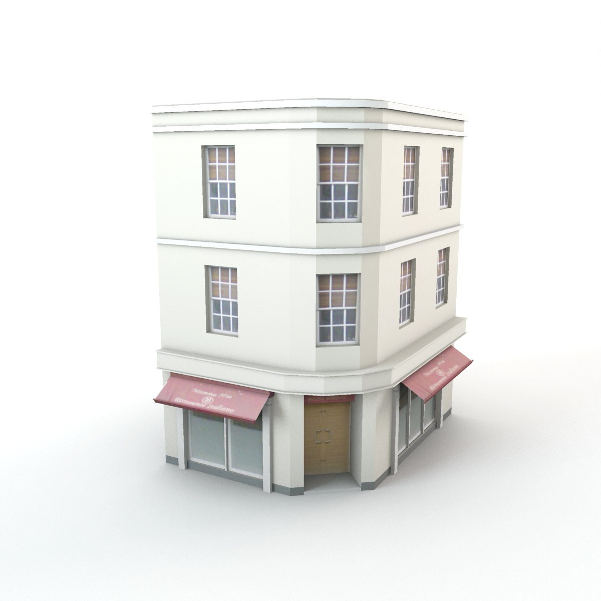 Tienda Lowpoly (restaurante) modelo 3d