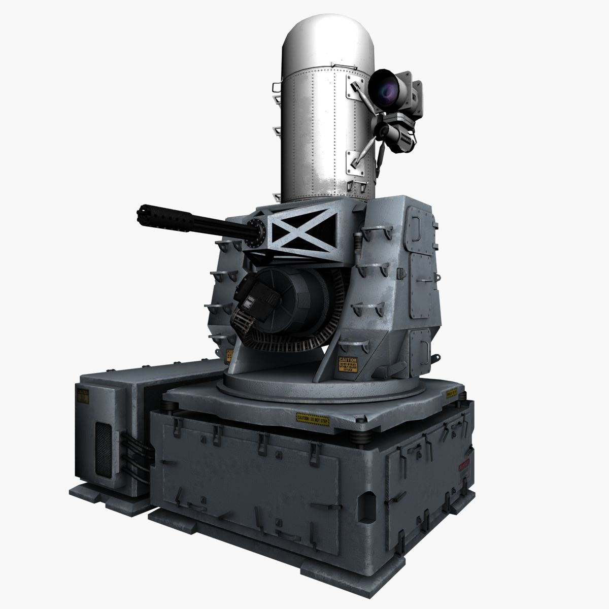 Phalanx Mk-15 Raytheon CIWS modelo 3d