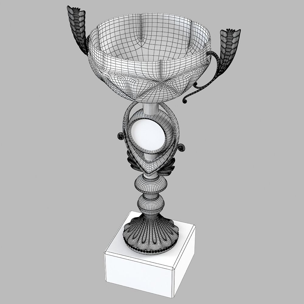 Winner Cup royalty-free 3d model - Preview no. 6