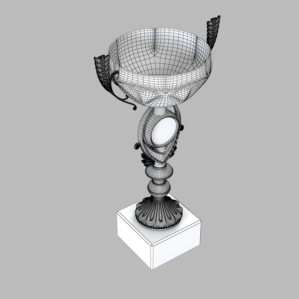 Winner Cup royalty-free 3d model - Preview no. 7