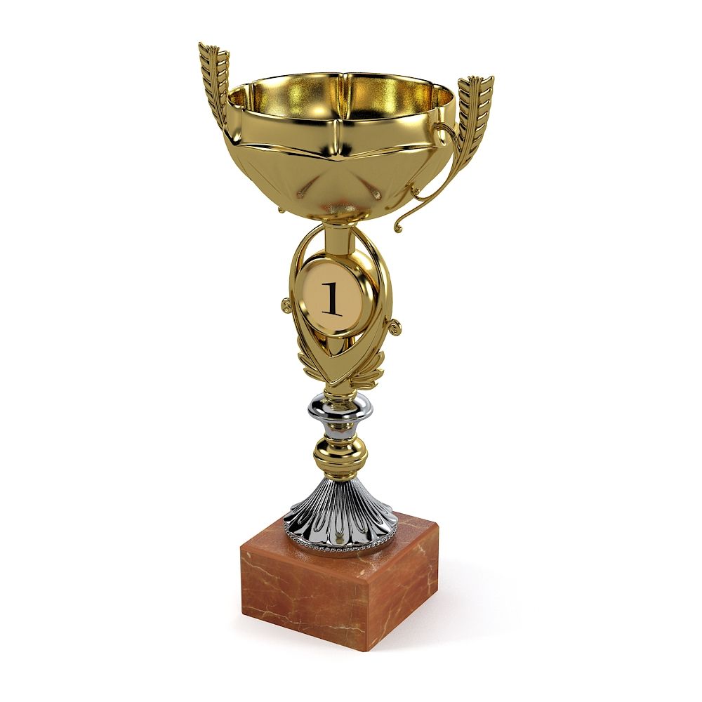 Winner Cup royalty-free 3d model - Preview no. 3