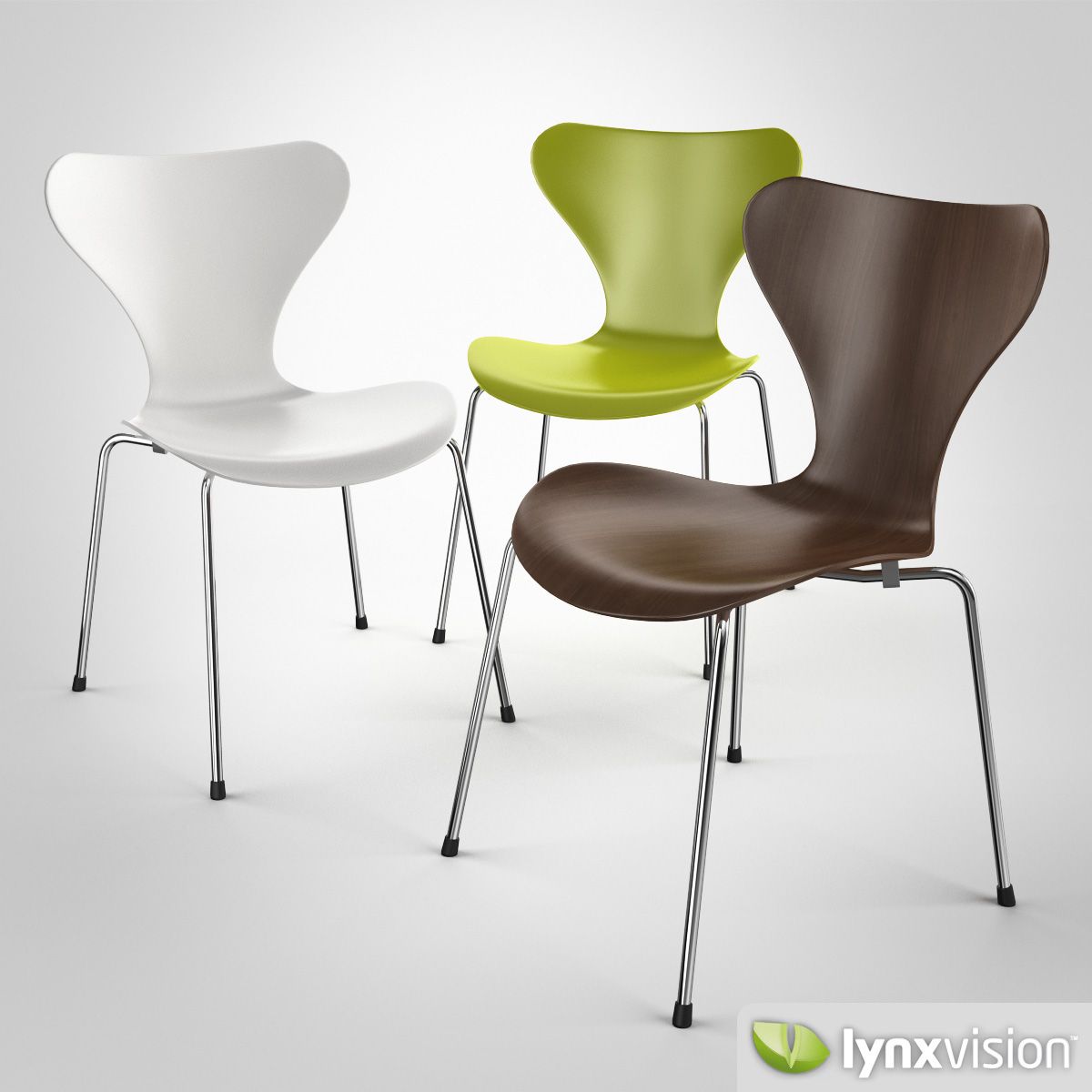 Silla Serie 7 de Arne Jacobsen modelo 3d