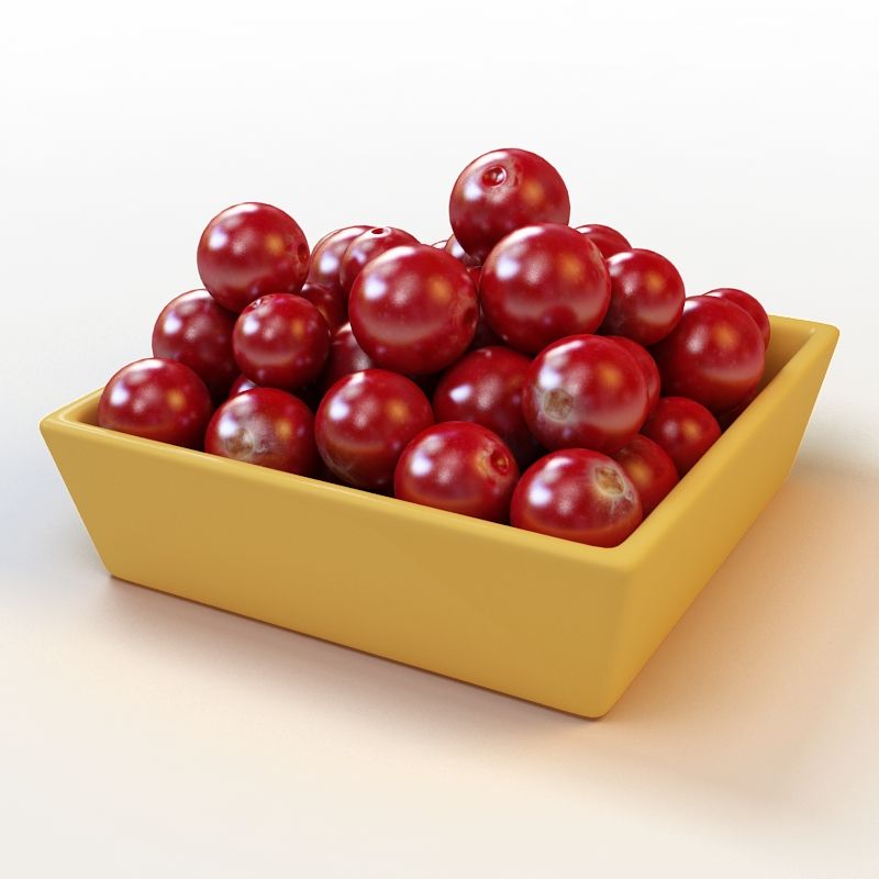 Fruit_011_Cranberry 3d model