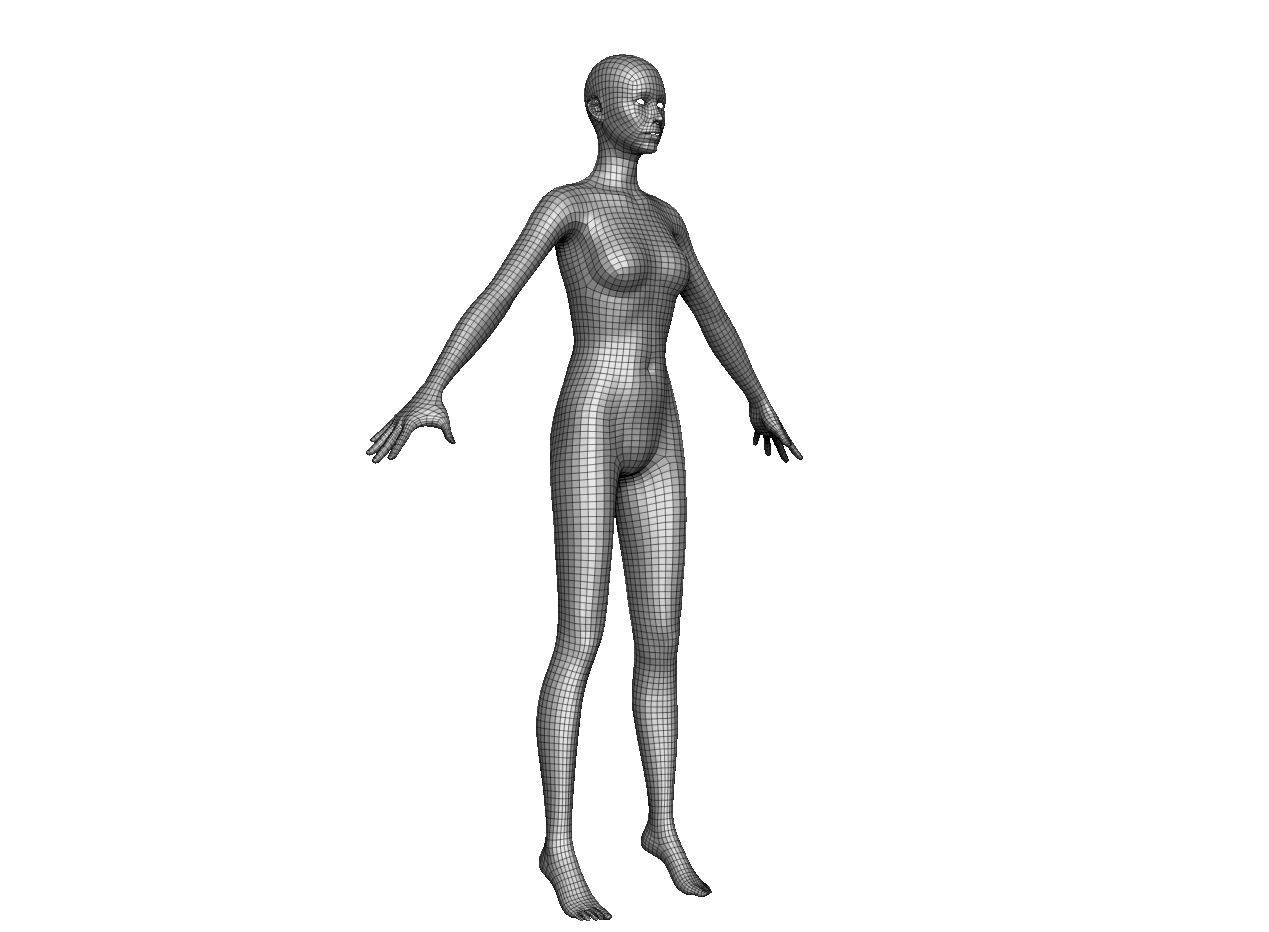 Modelo de base femenina modelo 3d