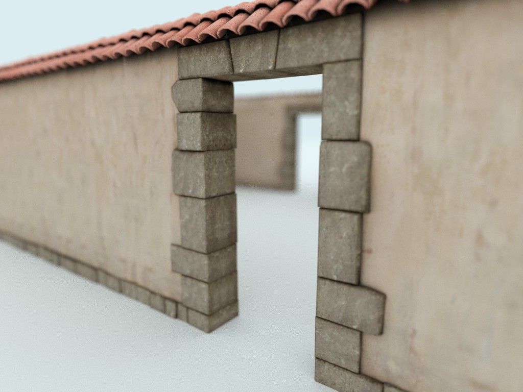 Pared de piedra modelo 3d