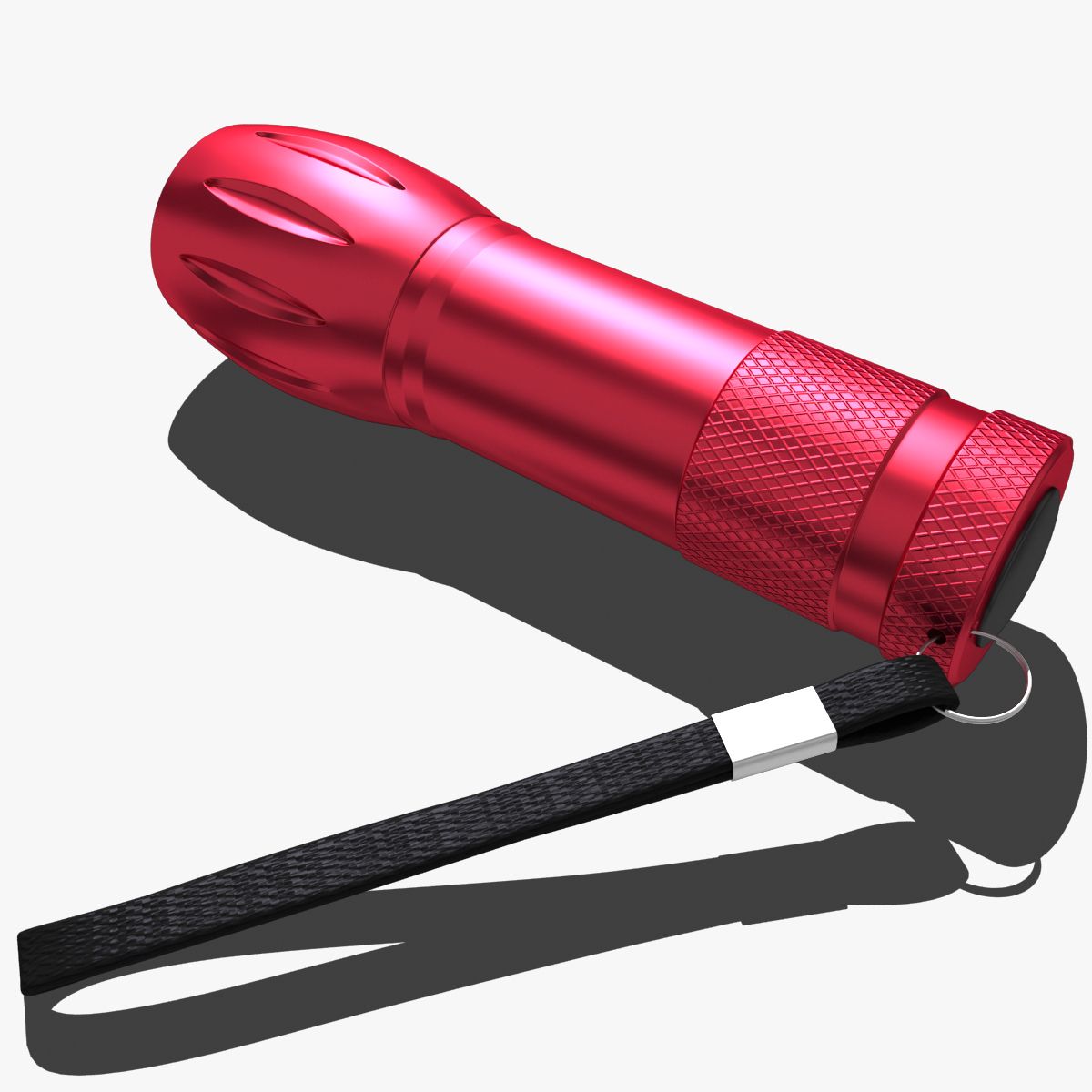 Led Flashlight Red 3d model