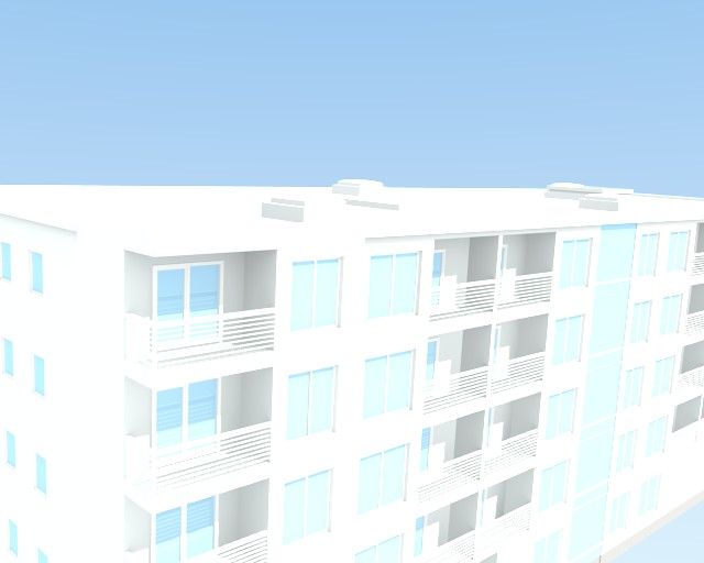 Apartment block royalty-free 3d model - Preview no. 3