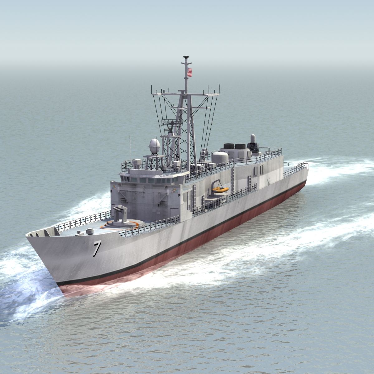 Fragata da Marinha dos EUA 3d model