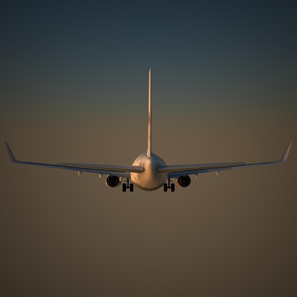 B738 SXS royalty-free 3d model - Preview no. 4