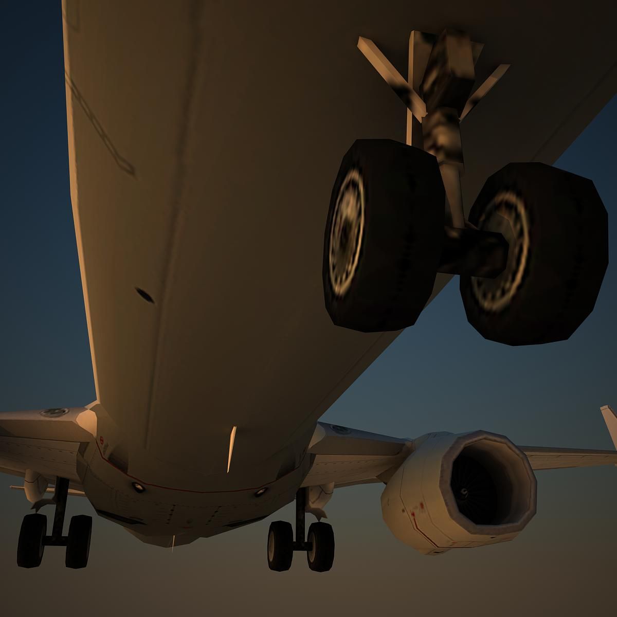 B738 SXS royalty-free 3d model - Preview no. 7