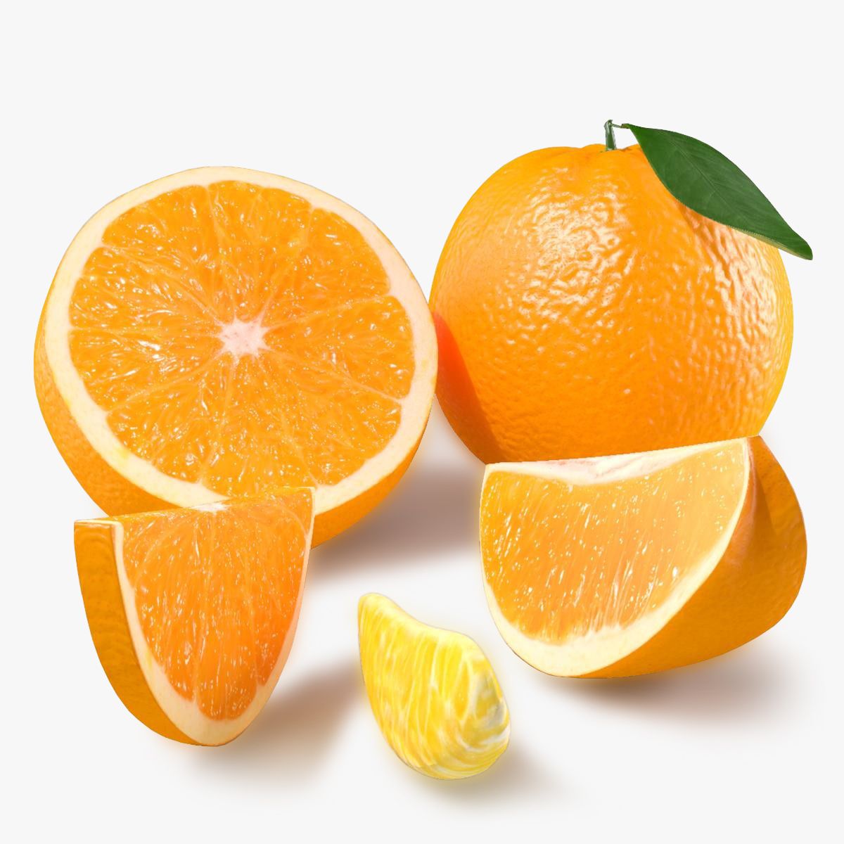 Fruits orange 3d model