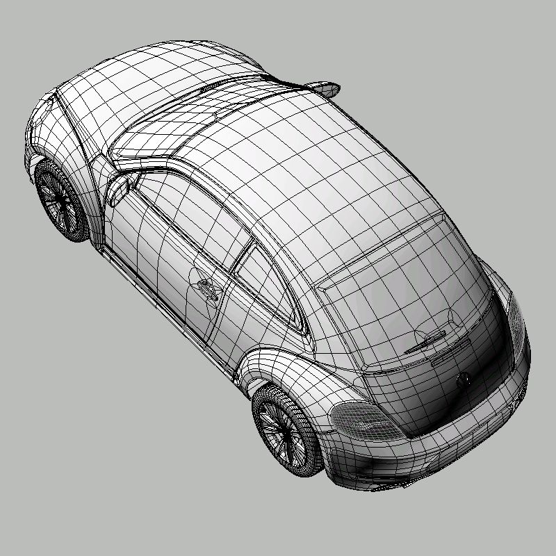 New New Beetle royalty-free 3d model - Preview no. 10