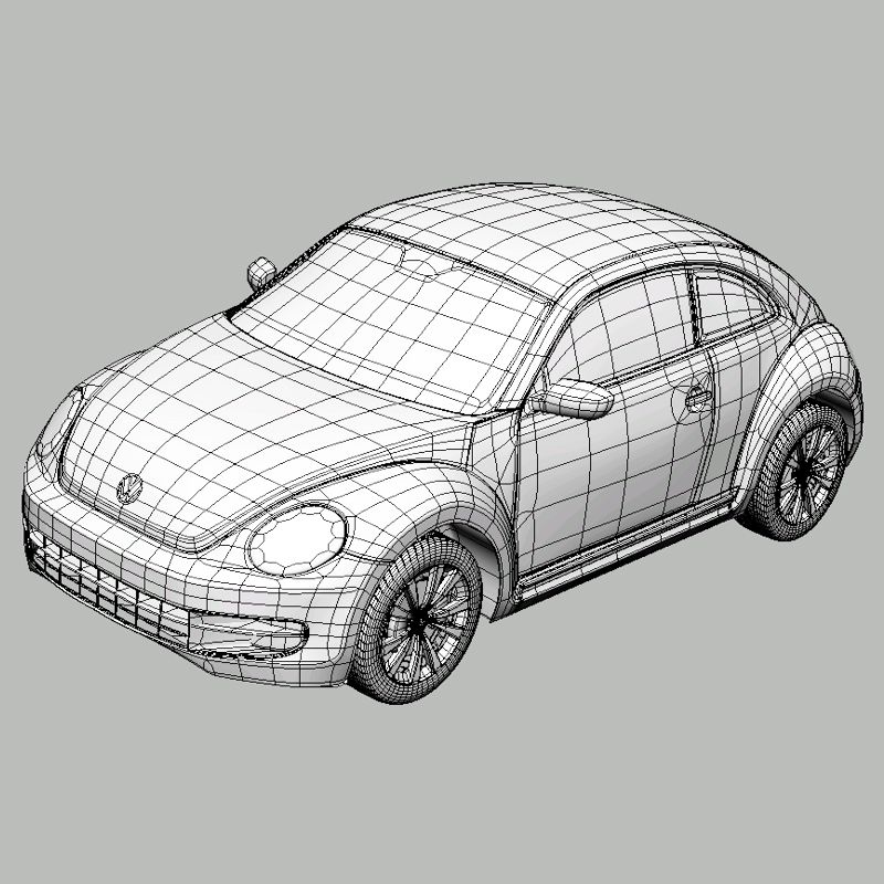 New New Beetle royalty-free 3d model - Preview no. 11