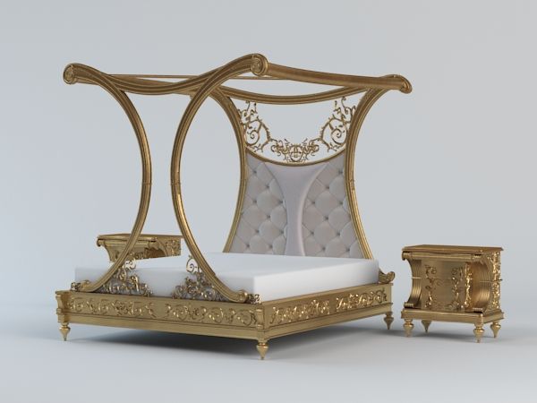 CAMA CLÁSICA modelo 3d