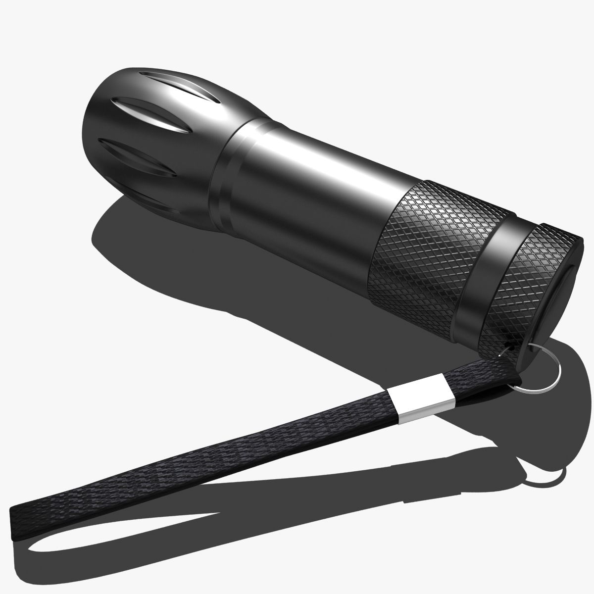 Led Flashlight Black 3d model