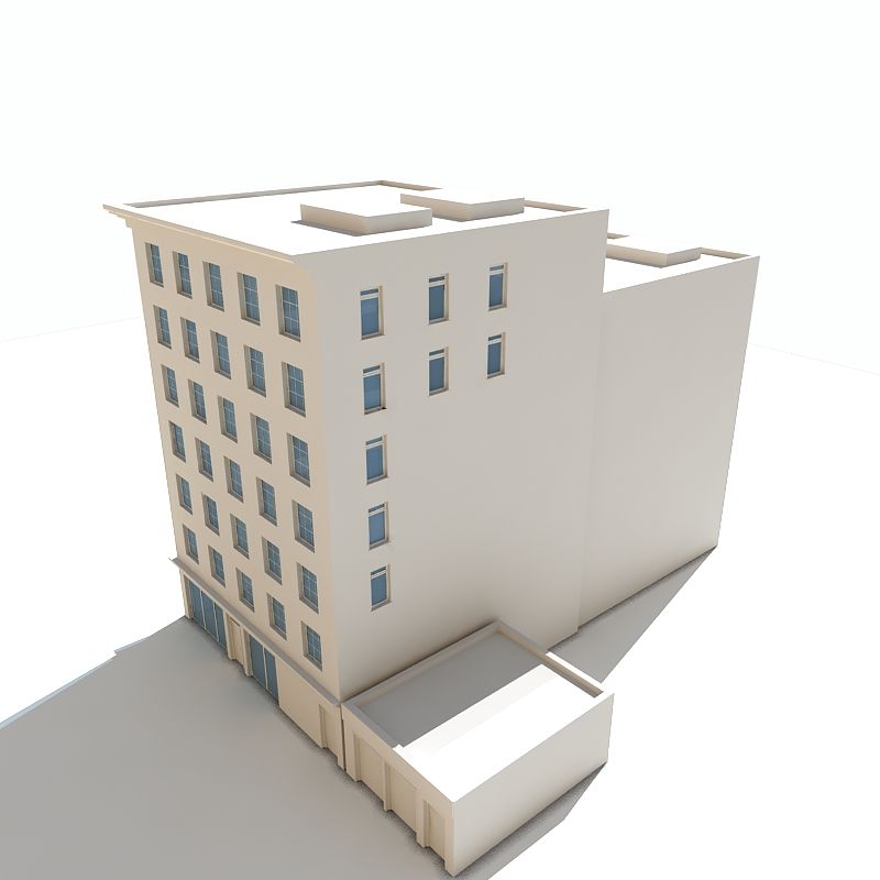 City Buildings royalty-free 3d model - Preview no. 4