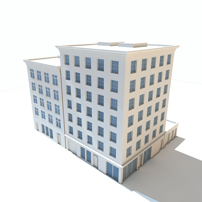 City Buildings royalty-free 3d model - Preview no. 3