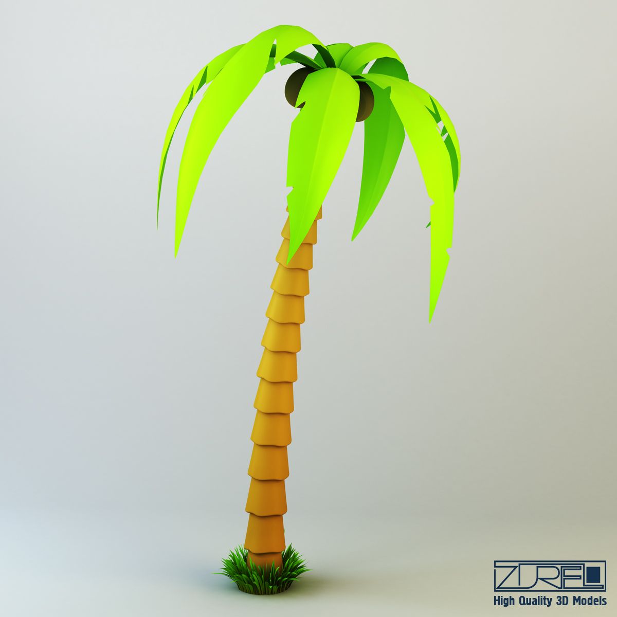 Palm tree royalty-free 3d model - Preview no. 3