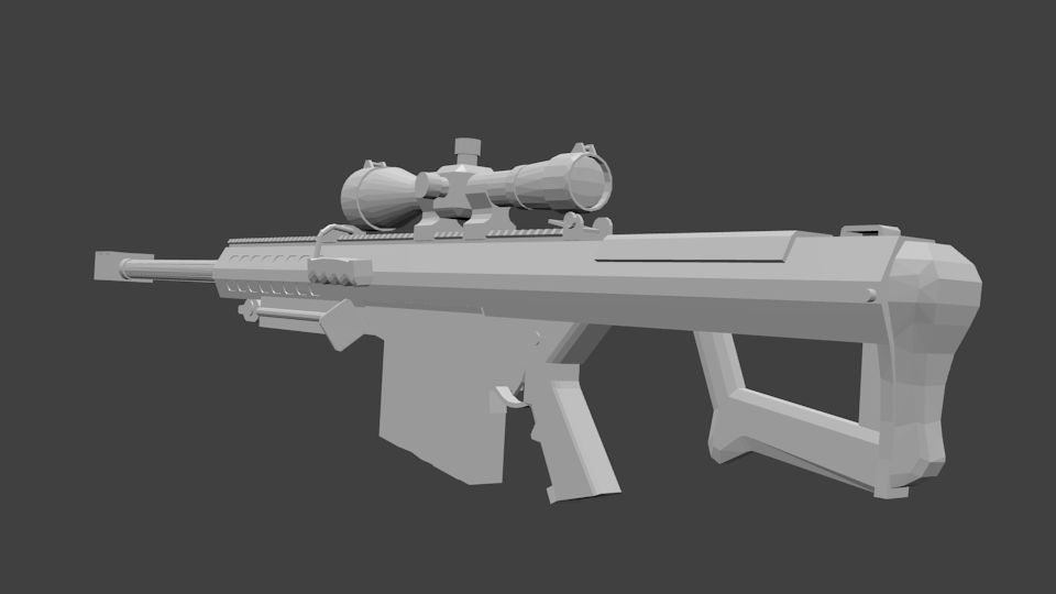 50 Cal. Rifle 3d model