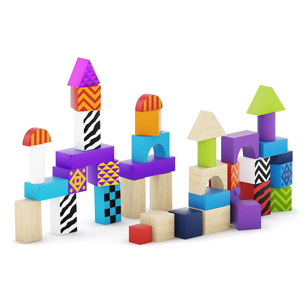 Wooden Blocks 3d model