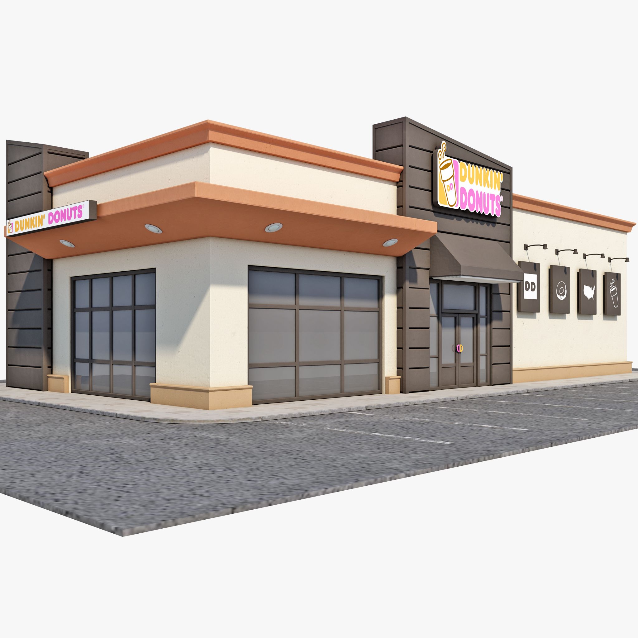 Restaurante Dunkin Donuts modelo 3d