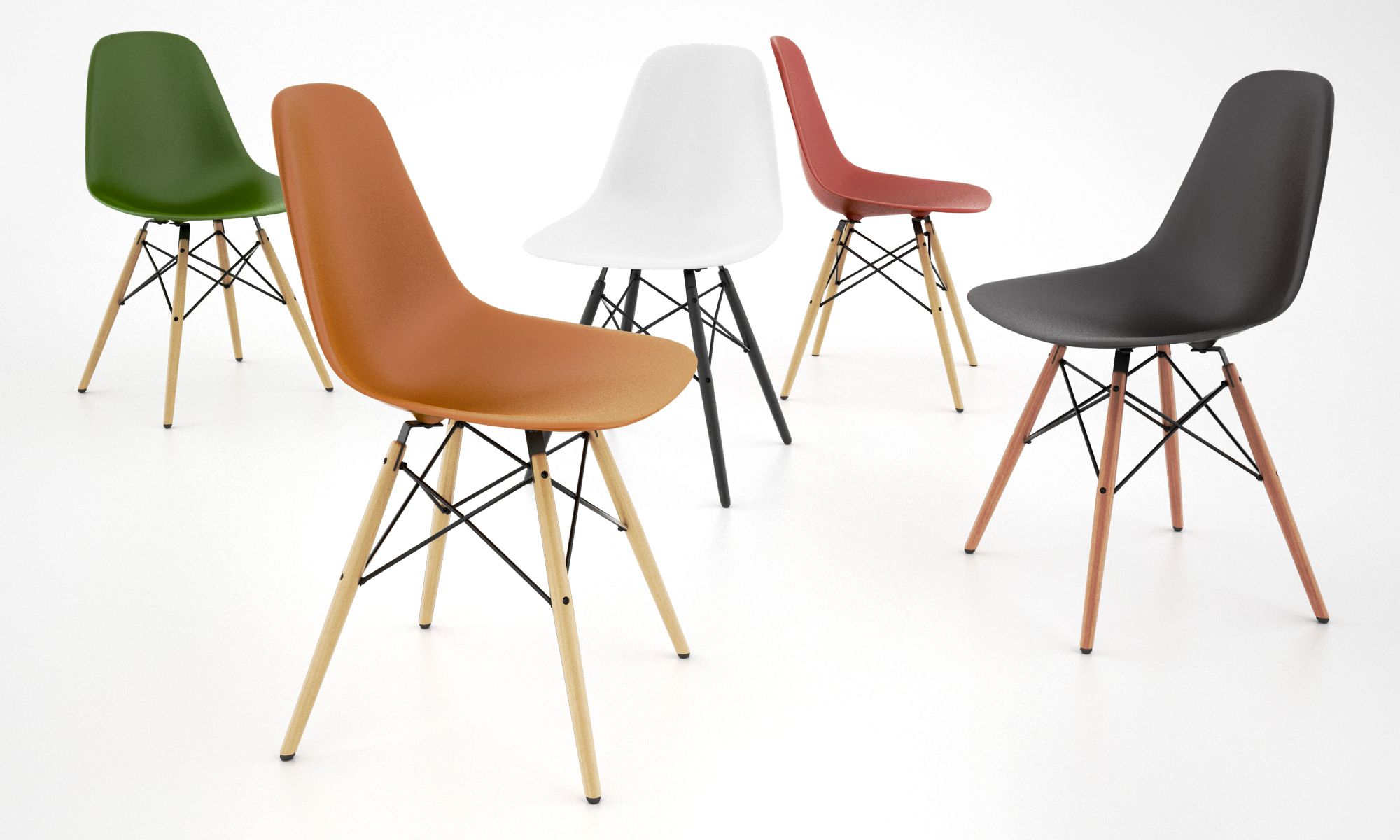 Vitra DSW椅子 3d model