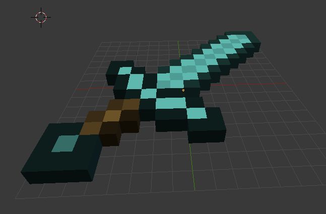 Minecraft Diamond Sword 3d model