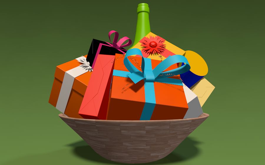 Gift Basket 3d model