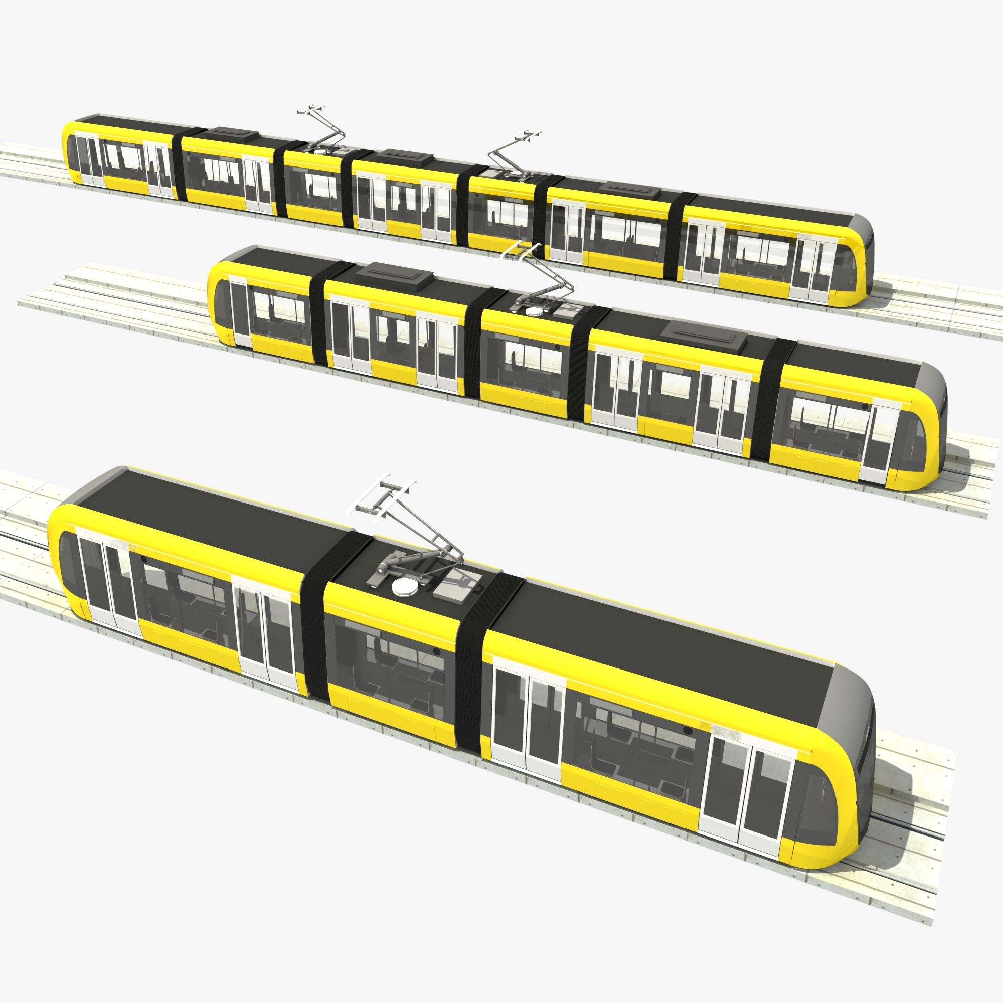 Tranvía Modular modelo 3d