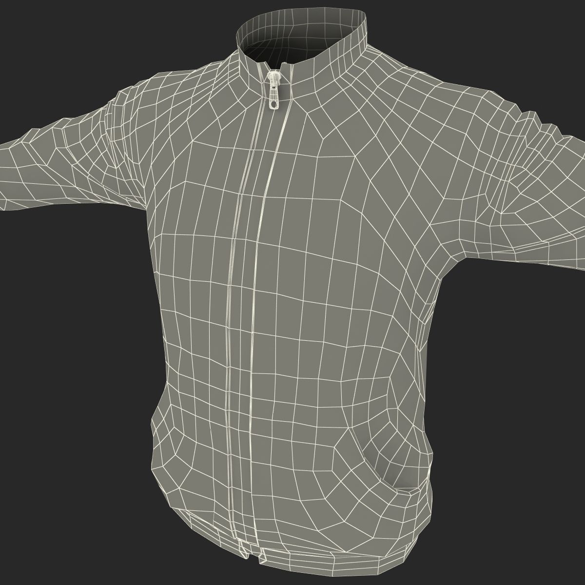 Veste de sport royalty-free 3d model - Preview no. 20