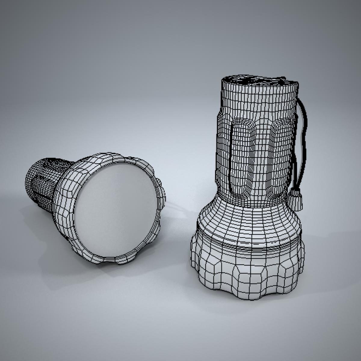 Flashlight royalty-free 3d model - Preview no. 13