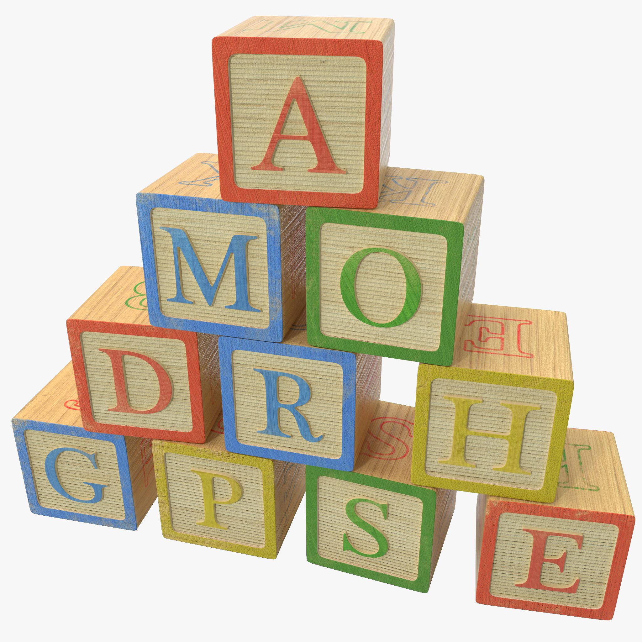 Alphabet Blocks 3d model