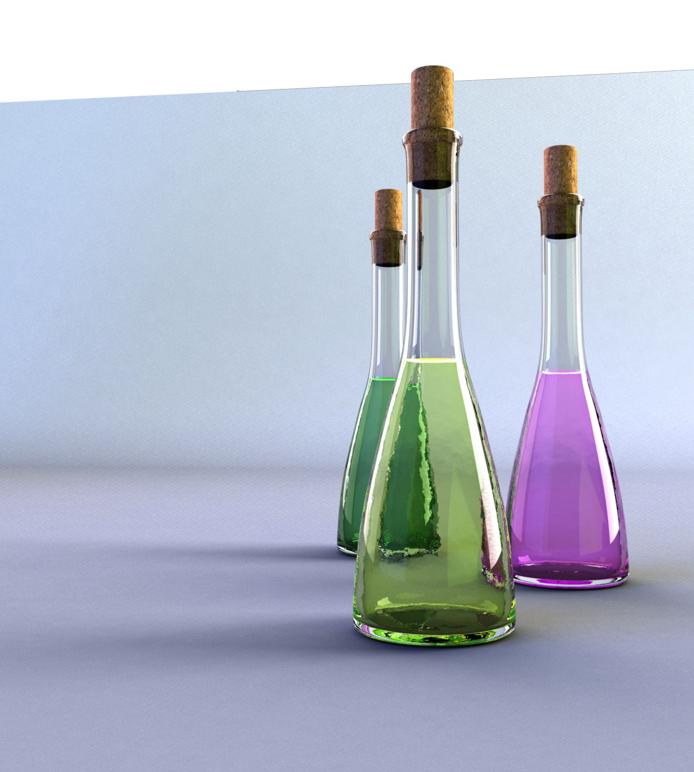 Glasflaska \ Color Potion 3d model