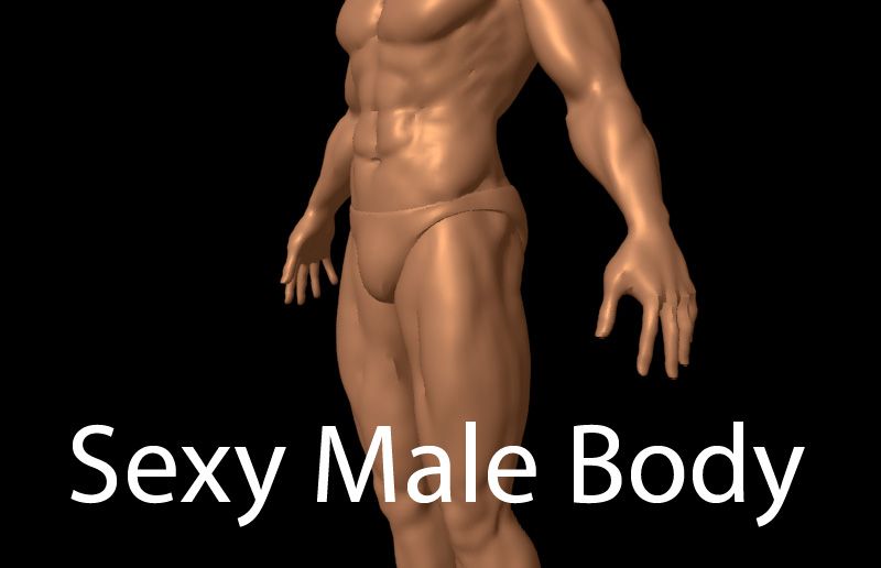 Seksowne Męskie Ciało - Męska Anatomia Człowieka 3d model