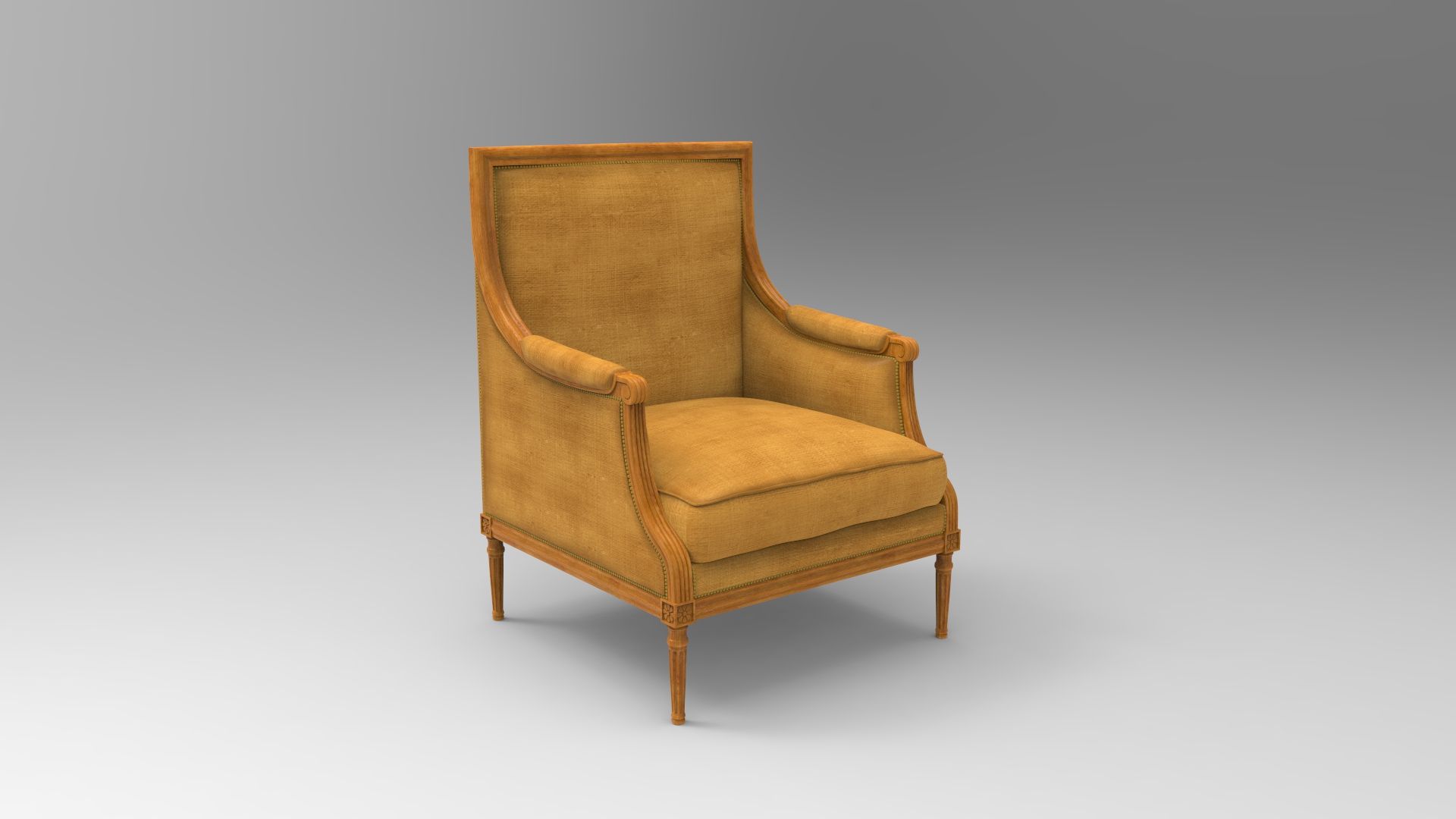 Silla Bergere modelo 3d