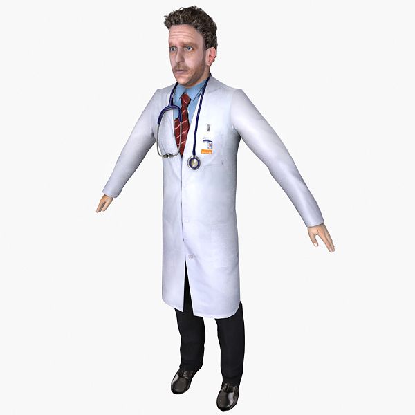 Médico modelo 3d