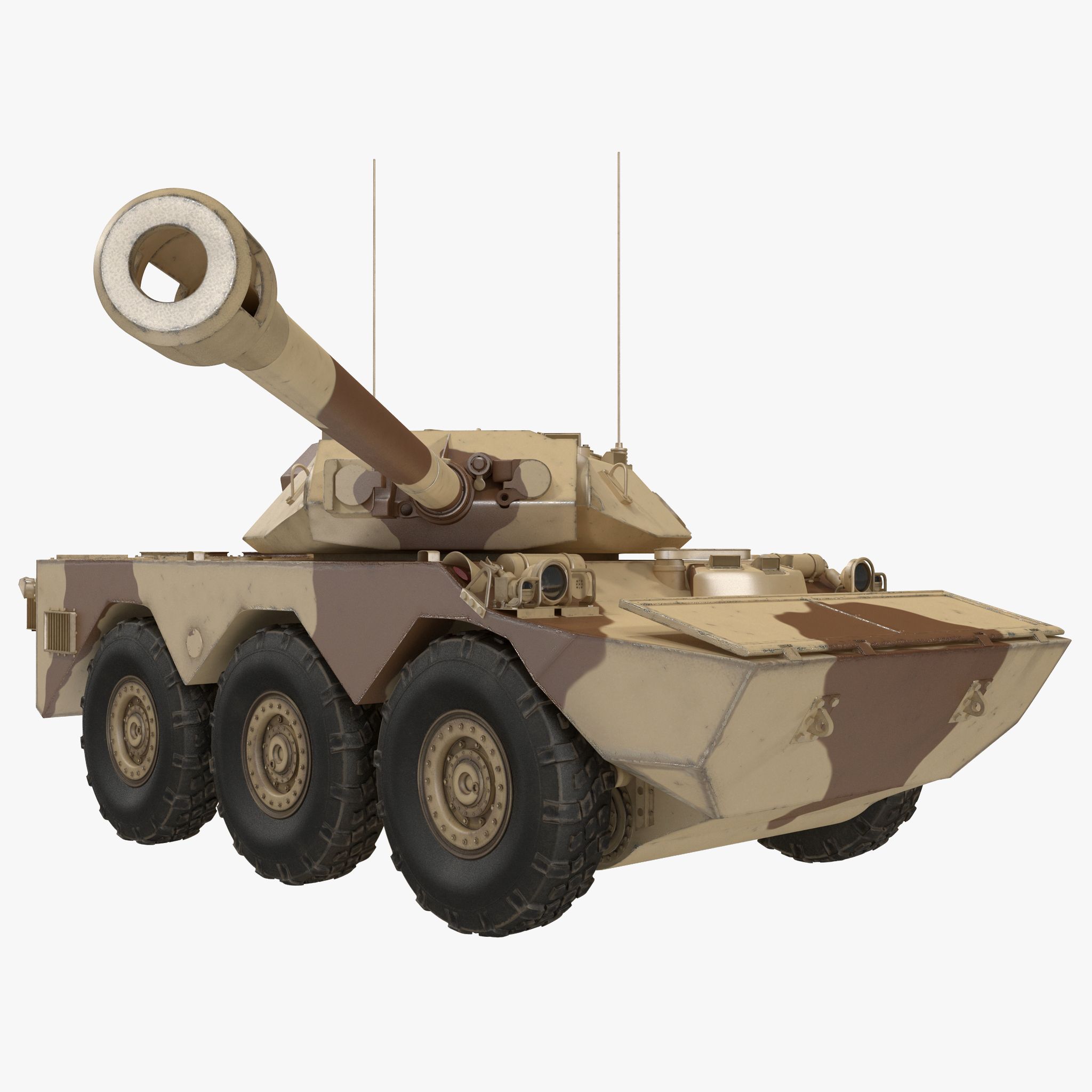 Armoured Vehicle AMX 10 RC Rigged 3d model