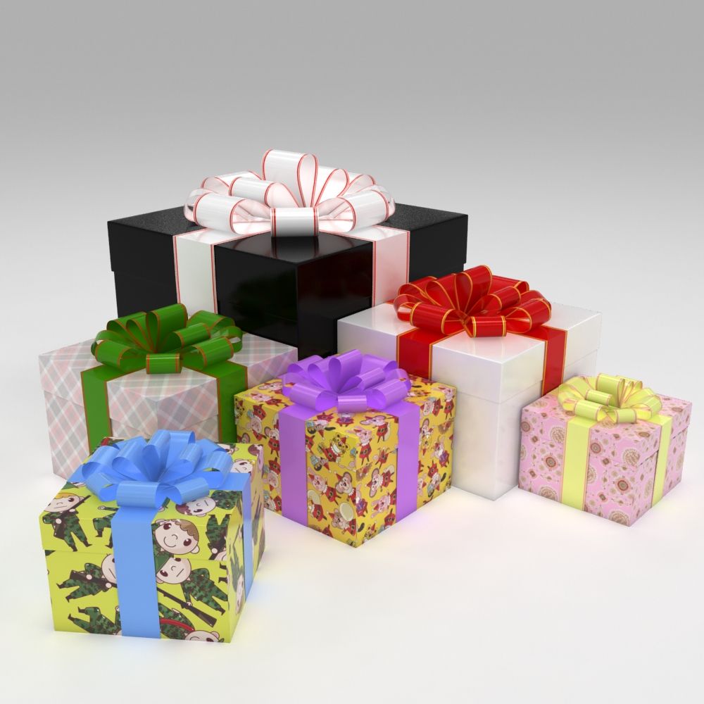 Gift Boxes 3d model