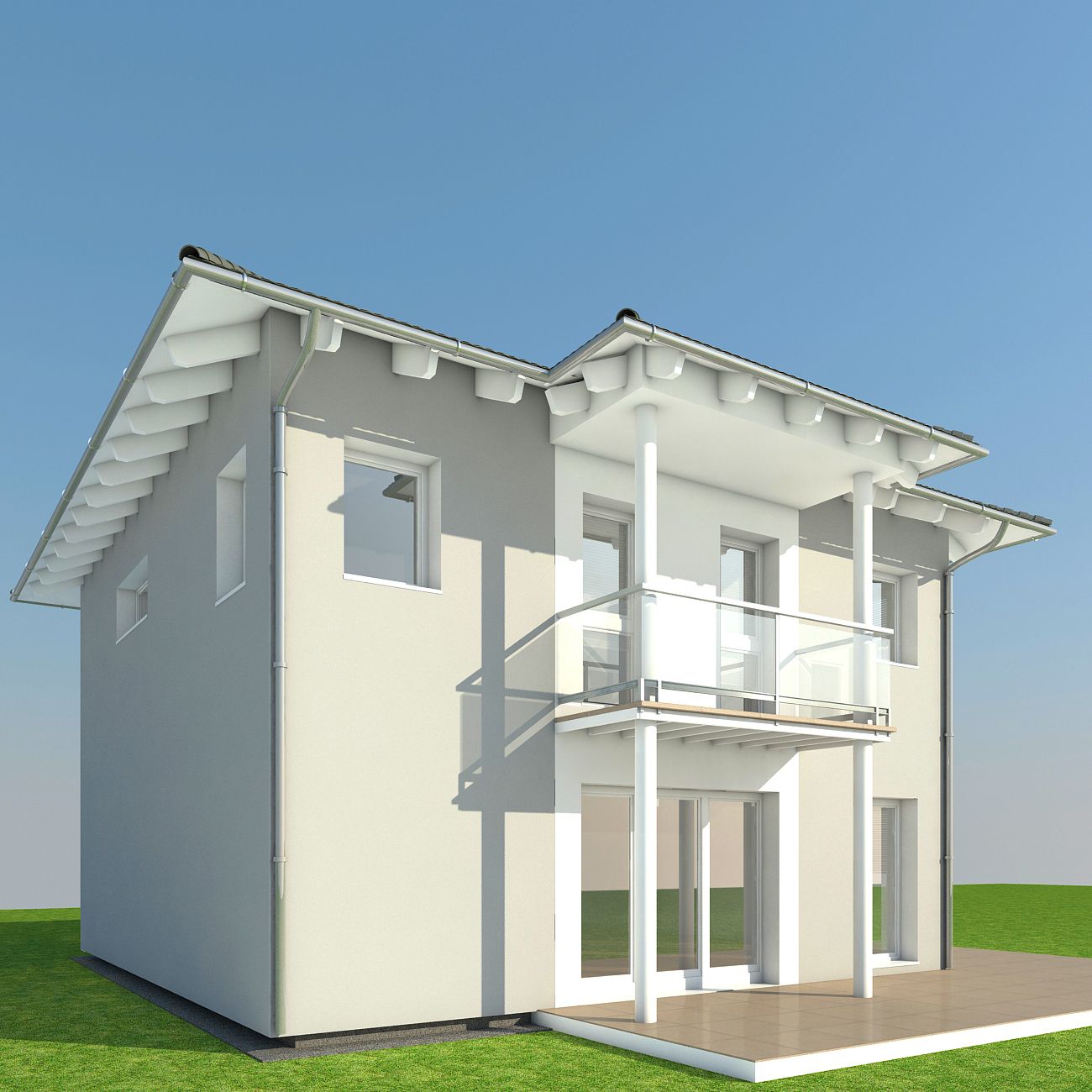 Casa de familia modelo 3d