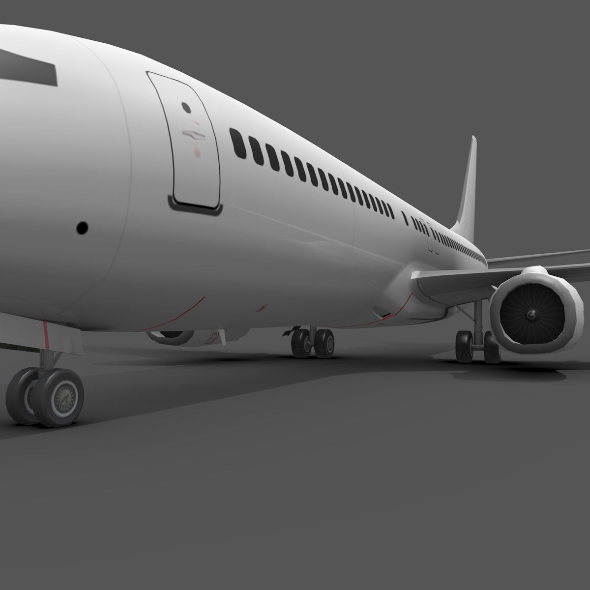 Боинг 737-800 royalty-free 3d model - Preview no. 7