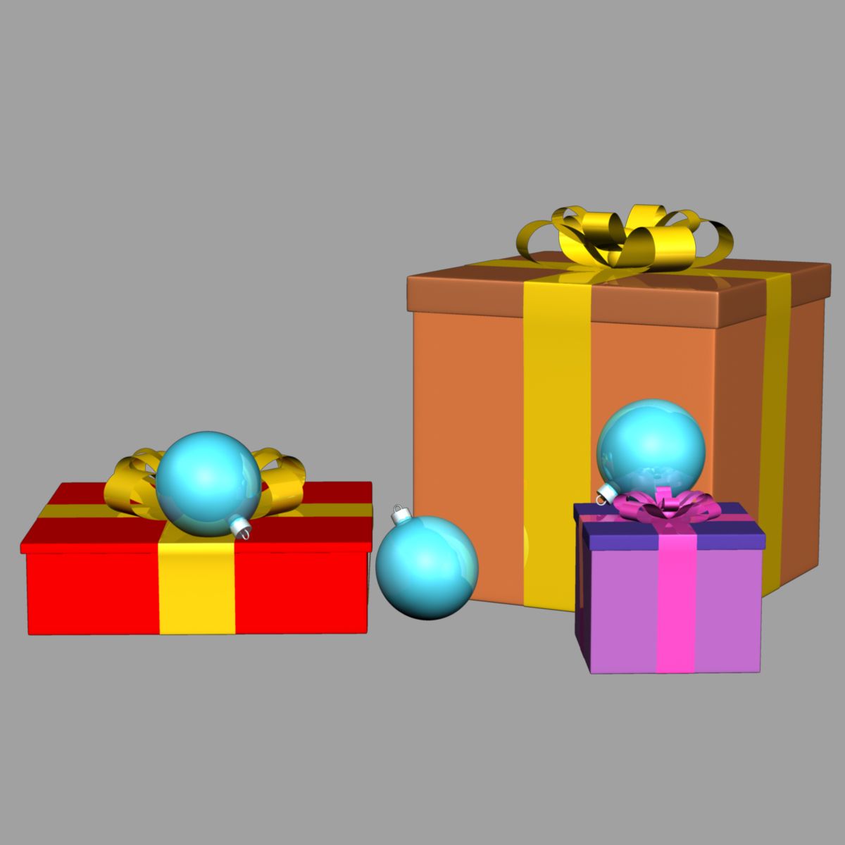 gift boxes 01 3d model